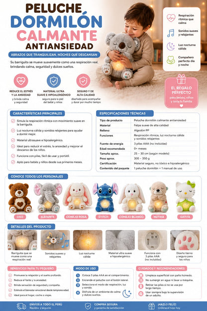 Peluche Dormilón Calmante Antiansiedad