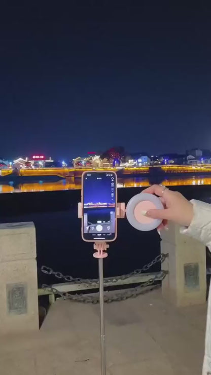 Trípode Multifuncional con Doble Aro de Luz LED